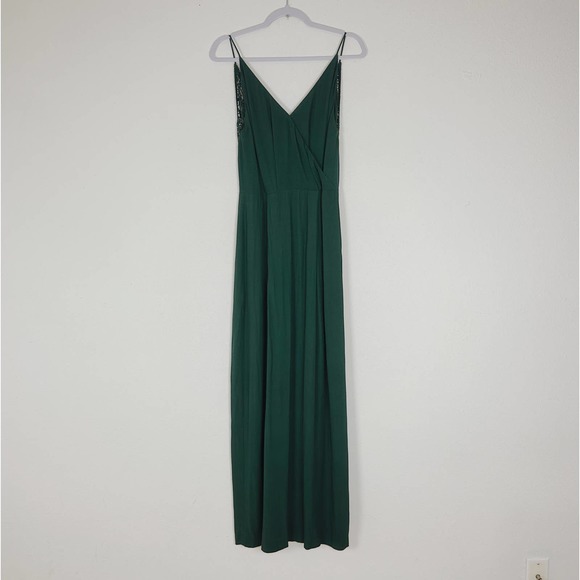 Samsoe & Samsoe Ginni Long Lace Back Dress in Darkest Spruce Size Small - Picture 3 of 10